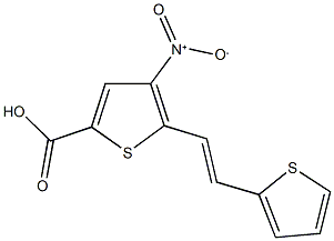 4-nitro-5-[2-(2-thienyl)vinyl]-2-thiophenecarboxylic acid 구조식 이미지