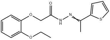 2-(2-ethoxyphenoxy)-N'-[1-(2-thienyl)ethylidene]acetohydrazide 구조식 이미지