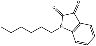 1-Hexylindoline-2,3-dione 구조식 이미지