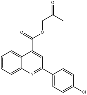 2-oxopropyl 2-(4-chlorophenyl)-4-quinolinecarboxylate Structure