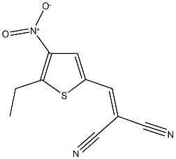 2-({5-ethyl-4-nitro-2-thienyl}methylene)malononitrile 구조식 이미지