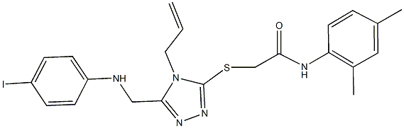 2-({4-allyl-5-[(4-iodoanilino)methyl]-4H-1,2,4-triazol-3-yl}sulfanyl)-N-(2,4-dimethylphenyl)acetamide Structure