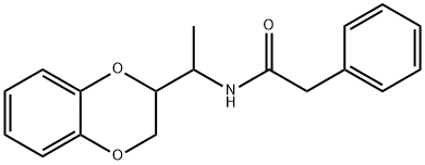 N-[1-(2,3-dihydro-1,4-benzodioxin-2-yl)ethyl]-2-phenylacetamide 구조식 이미지