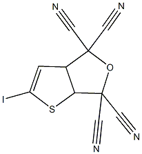 2-iodo-3a,6a-dihydrothieno[2,3-c]furan-4,4,6,6-tetracarbonitrile Structure