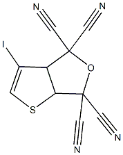 3-iodo-3a,6a-dihydrothieno[2,3-c]furan-4,4,6,6-tetracarbonitrile 구조식 이미지