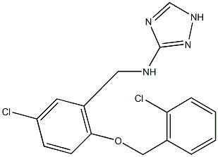 N-{5-chloro-2-[(2-chlorobenzyl)oxy]benzyl}-N-(1H-1,2,4-triazol-3-yl)amine Structure