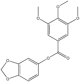 1,3-benzodioxol-5-yl 3,4,5-trimethoxybenzoate 구조식 이미지