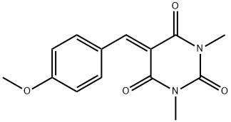 5-(4-methoxybenzylidene)-1,3-dimethyl-2,4,6(1H,3H,5H)-pyrimidinetrione Structure