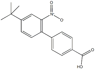 4'-tert-butyl-2-nitro-1,1'-biphenyl-4-carboxylic acid 구조식 이미지