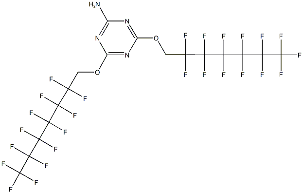 4,6-bis[(2,2,3,3,4,4,5,5,6,6,7,7,7-tridecafluoroheptyl)oxy]-1,3,5-triazin-2-ylamine Structure