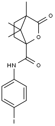 N-(4-iodophenyl)-4,7,7-trimethyl-3-oxo-2-oxabicyclo[2.2.1]heptane-1-carboxamide Structure
