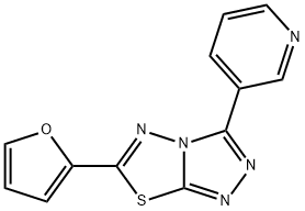 6-(2-furyl)-3-(3-pyridinyl)[1,2,4]triazolo[3,4-b][1,3,4]thiadiazole 구조식 이미지