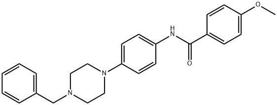 N-[4-(4-benzyl-1-piperazinyl)phenyl]-4-methoxybenzamide 구조식 이미지