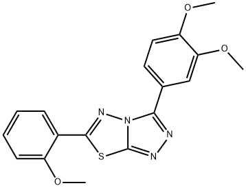3-(3,4-dimethoxyphenyl)-6-(2-methoxyphenyl)[1,2,4]triazolo[3,4-b][1,3,4]thiadiazole Structure