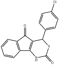 4-(4-chlorophenyl)-1,4-dihydroindeno[1,2-d][1,3]thiazine-2,5-dione 구조식 이미지