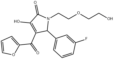 5-(3-fluorophenyl)-4-(2-furoyl)-3-hydroxy-1-[2-(2-hydroxyethoxy)ethyl]-1,5-dihydro-2H-pyrrol-2-one Structure