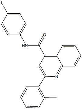 N-(4-iodophenyl)-2-(2-methylphenyl)-4-quinolinecarboxamide 구조식 이미지