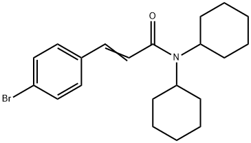 3-(4-bromophenyl)-N,N-dicyclohexylacrylamide Structure