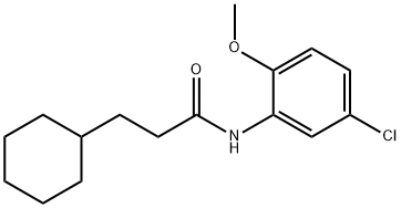 N-(5-chloro-2-methoxyphenyl)-3-cyclohexylpropanamide 구조식 이미지