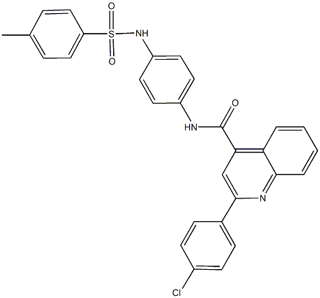 2-(4-chlorophenyl)-N-(4-{[(4-methylphenyl)sulfonyl]amino}phenyl)-4-quinolinecarboxamide Structure