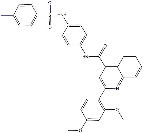 2-(2,4-dimethoxyphenyl)-N-(4-{[(4-methylphenyl)sulfonyl]amino}phenyl)-4-quinolinecarboxamide Structure
