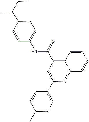 N-(4-sec-butylphenyl)-2-(4-methylphenyl)-4-quinolinecarboxamide Structure