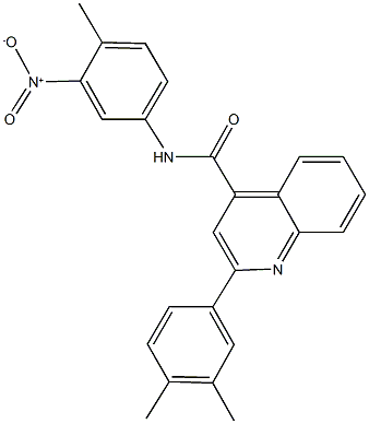 2-(3,4-dimethylphenyl)-N-{3-nitro-4-methylphenyl}-4-quinolinecarboxamide 구조식 이미지