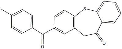 2-(4-methylbenzoyl)dibenzo[b,f]thiepin-10(11H)-one Structure