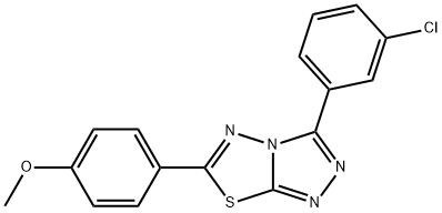 4-[3-(3-chlorophenyl)[1,2,4]triazolo[3,4-b][1,3,4]thiadiazol-6-yl]phenyl methyl ether Structure