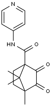 4,7,7-trimethyl-2,3-dioxo-N-(4-pyridinyl)bicyclo[2.2.1]heptane-1-carboxamide Structure