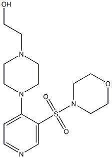 2-{4-[3-(4-morpholinylsulfonyl)-4-pyridinyl]-1-piperazinyl}ethanol Structure