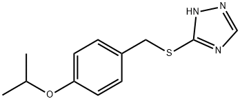 3-[(4-isopropoxybenzyl)sulfanyl]-4H-1,2,4-triazole Structure