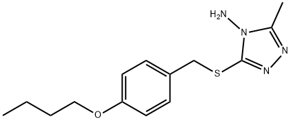 3-({[4-(butyloxy)phenyl]methyl}sulfanyl)-5-methyl-4H-1,2,4-triazol-4-amine 구조식 이미지