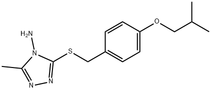 3-[(4-isobutoxybenzyl)sulfanyl]-5-methyl-4H-1,2,4-triazol-4-amine Structure