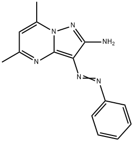 5,7-dimethyl-3-(phenyldiazenyl)pyrazolo[1,5-a]pyrimidin-2-ylamine Structure