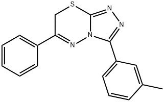 3-(3-methylphenyl)-6-phenyl-7H-[1,2,4]triazolo[3,4-b][1,3,4]thiadiazine 구조식 이미지