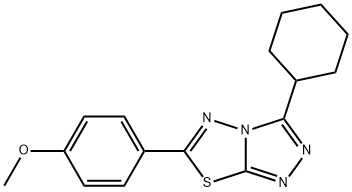 4-(3-cyclohexyl[1,2,4]triazolo[3,4-b][1,3,4]thiadiazol-6-yl)phenyl methyl ether Structure