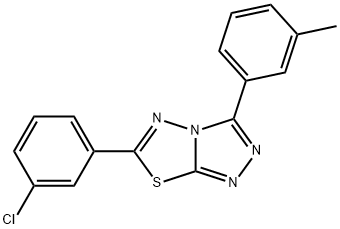 6-(3-chlorophenyl)-3-(3-methylphenyl)[1,2,4]triazolo[3,4-b][1,3,4]thiadiazole 구조식 이미지