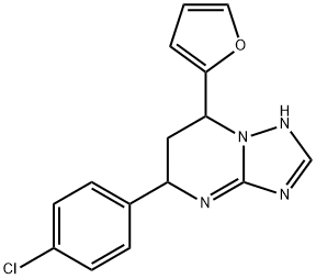 5-(4-chlorophenyl)-7-(2-furyl)-4,5,6,7-tetrahydro[1,2,4]triazolo[1,5-a]pyrimidine Structure