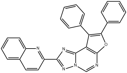 8,9-diphenyl-2-(2-quinolinyl)furo[3,2-e][1,2,4]triazolo[1,5-c]pyrimidine Structure