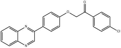 1-(4-chlorophenyl)-2-[4-(2-quinoxalinyl)phenoxy]ethanone Structure