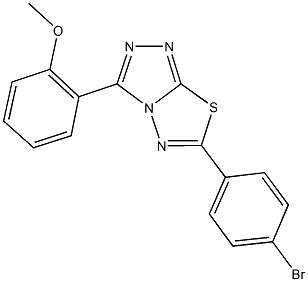 2-[6-(4-bromophenyl)[1,2,4]triazolo[3,4-b][1,3,4]thiadiazol-3-yl]phenyl methyl ether Structure