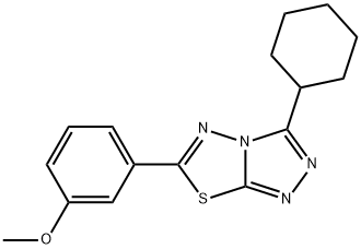 3-(3-cyclohexyl[1,2,4]triazolo[3,4-b][1,3,4]thiadiazol-6-yl)phenyl methyl ether 구조식 이미지