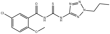 N-(5-chloro-2-methoxybenzoyl)-N'-(2-propyl-2H-tetraazol-5-yl)thiourea Structure