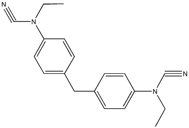 4-{4-[cyano(ethyl)amino]benzyl}phenyl(ethyl)cyanamide Structure