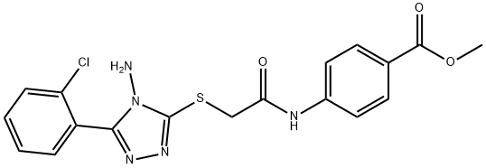 methyl 4-[({[4-amino-5-(2-chlorophenyl)-4H-1,2,4-triazol-3-yl]sulfanyl}acetyl)amino]benzoate 구조식 이미지