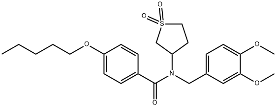 N-(3,4-dimethoxybenzyl)-N-(1,1-dioxidotetrahydro-3-thienyl)-4-(pentyloxy)benzamide Structure