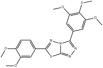 6-(3,4-dimethoxyphenyl)-3-(3,4,5-trimethoxyphenyl)[1,2,4]triazolo[3,4-b][1,3,4]thiadiazole 구조식 이미지