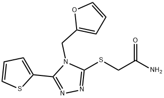 2-{[4-(2-furylmethyl)-5-(2-thienyl)-4H-1,2,4-triazol-3-yl]sulfanyl}acetamide Structure