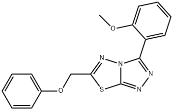 3-(2-methoxyphenyl)-6-(phenoxymethyl)[1,2,4]triazolo[3,4-b][1,3,4]thiadiazole 구조식 이미지